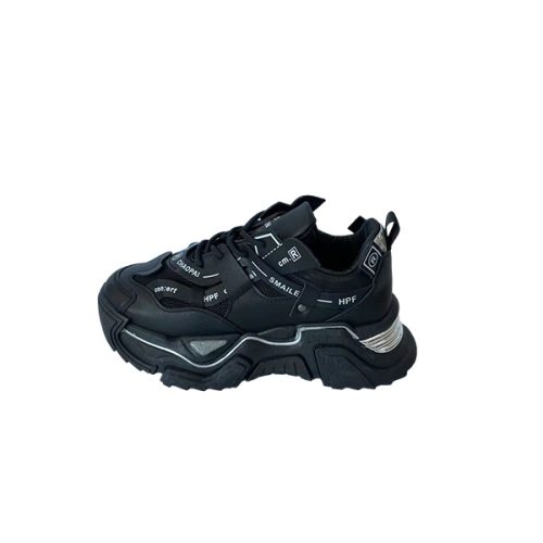 New autumn thick-soled contrast design mesh hollow breathable sports casual shoes