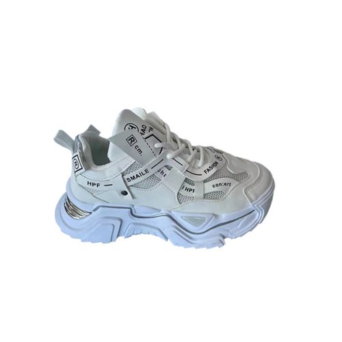 New autumn thick-soled contrast design mesh hollow breathable sports casual shoes