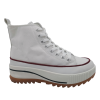 Canvas high top flat printed casual shoes