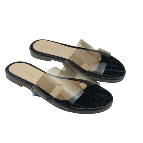 Transparent Pvc Women Flat Sandals Fashion Clear Beach Shoes Sandals Beach Sandals For Women And Ladies
