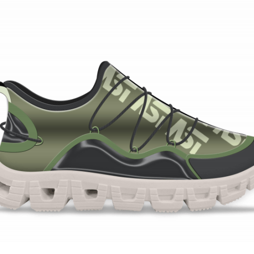 Men's Breathable Sneakers Stretch Fabric Athletic Low-top Sport Light-weight Running Shoes