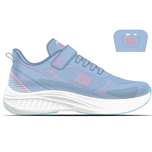 Casual Children's Sports Shoes Breathable Velcro Girls Running Shoes
