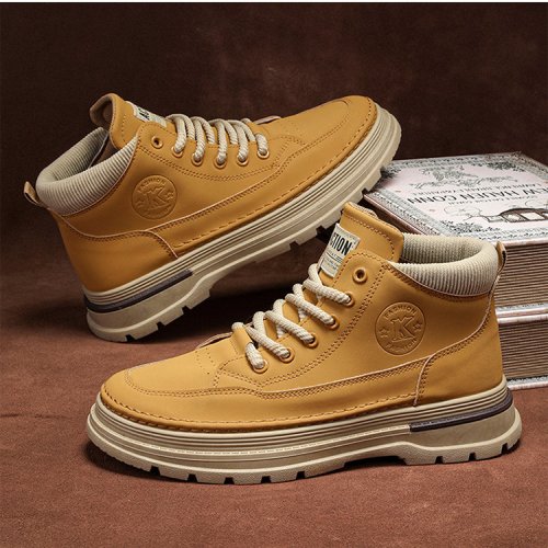 Casual Work Outdoor Ankle High Top Lace-Up Breathable Winter Boots