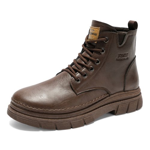 New Design Genuine Leather for Martin Boots Casual Work Lace-Up