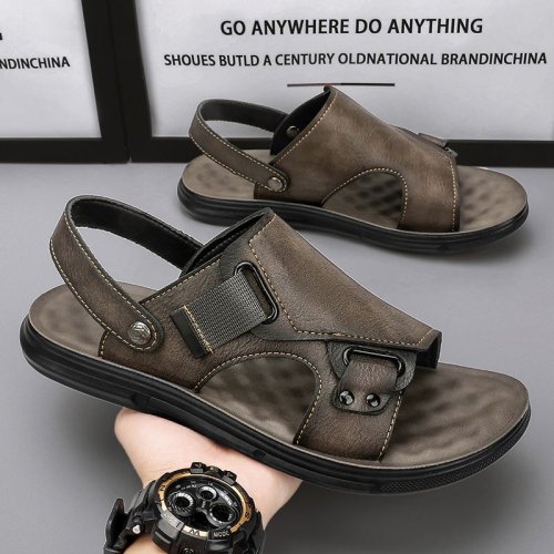 Men Summer Beach Sandals Comfortable Slip-On Breathable Outdoor Walking Shoes