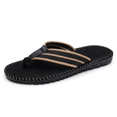Men's flip flops summer soft soled beach shoes with clip on slippers