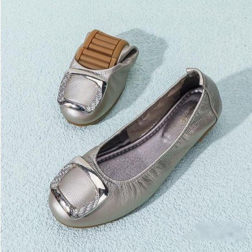 Hot Selling Flat Dance Shoes Ballerina Folding Ballet Shoes