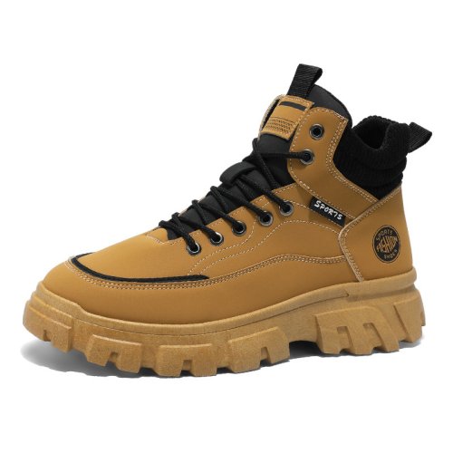 Men's for Boots Lace-Up Anti-Slip Thick Sole Casual Ankle & Bootie Workwear Shoes