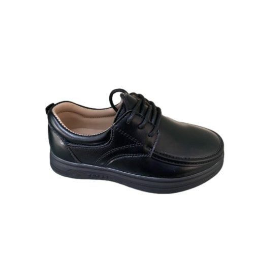 Custom Teenage Boy Black Leather Uniform Shoes Children Dress School Shoes